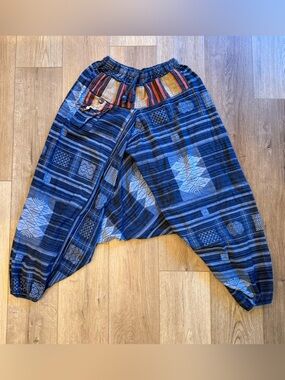 Harem Hippie Pants, Thai Hmong Hill Tribe, Cotton, NWOT unisex